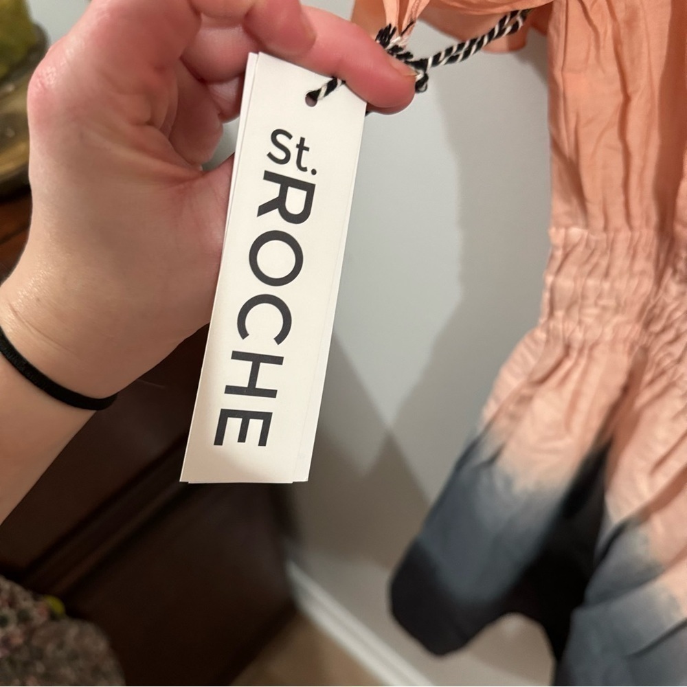 NWT St Roche Monarch Mini Dress in Praline, wild rose & black Sz 6/Up to Sz 8 - Picture 6 of 7